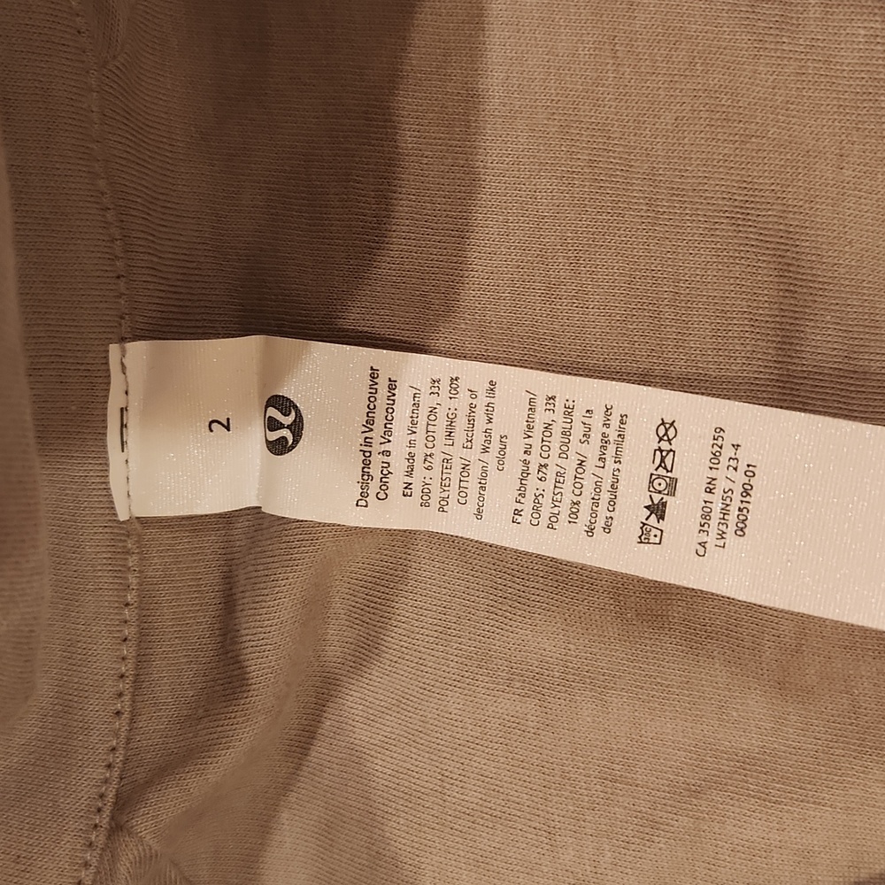 Lululemon Scuba Track Jacket Velvet Cord in color Riverstone size 2 - Picture 13 of 17